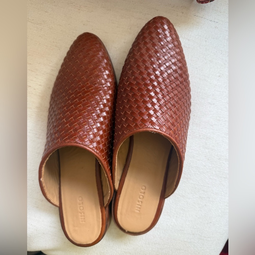 Nisolo Women’s Ama Woven Mule in Brandy - Size 9.5